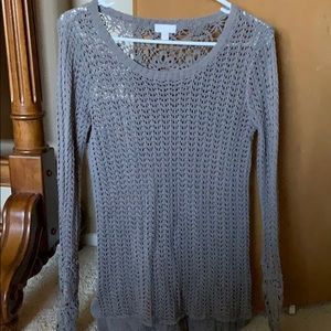 Crochet knit sweater